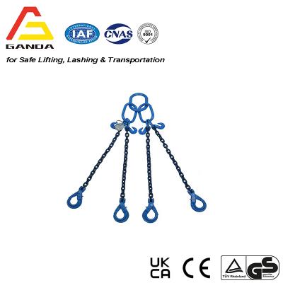G100 5.3t 4-Leg Adjustable chainsling with Safety Hooks
